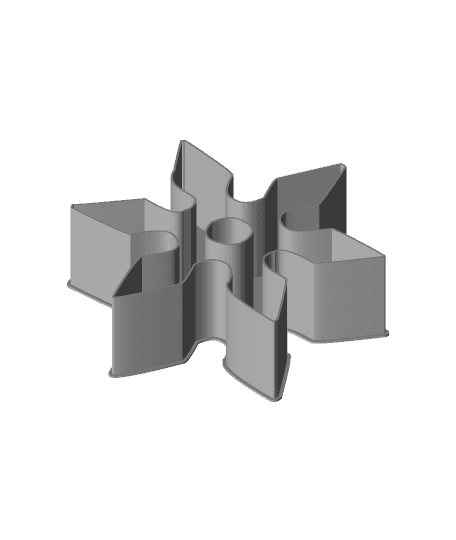Shuriken 0076, nestable box (v2) 3d model