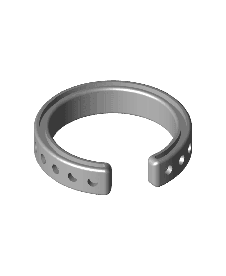 Bracelet with inserts (no need for multi-color printer)  3d model