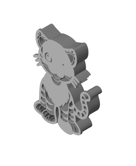 Baby Tiger Cookie Cutter, Biscuit Cutter 3d model