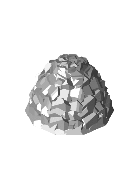 Crystal Rock Egg Container with Threaded Lid 3d model