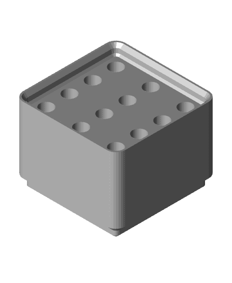 Gridfinity module for Diamond Files with press fit magnets 3d model