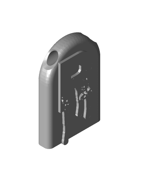 Eerie Elegance: Halloween Headstone Alphabet Keychain - Personalize Your Spooky Style! LETTER R 3d model
