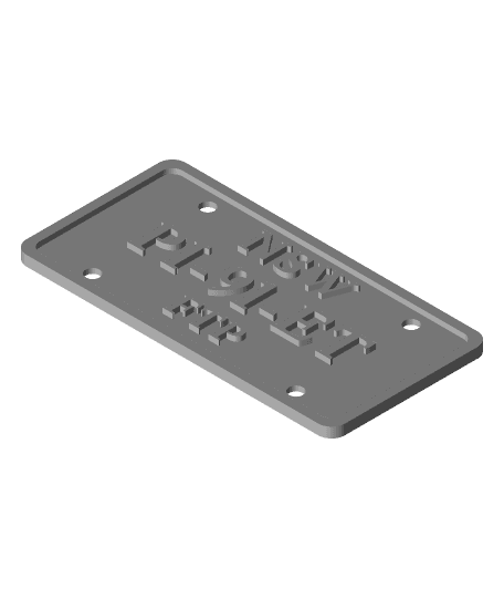 T Licence Plate 3d model