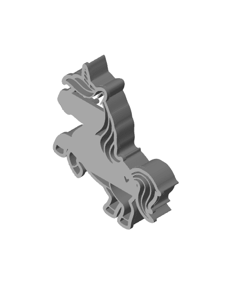 Unicorn Cookie Cutter, Biscuit Cutter 3d model