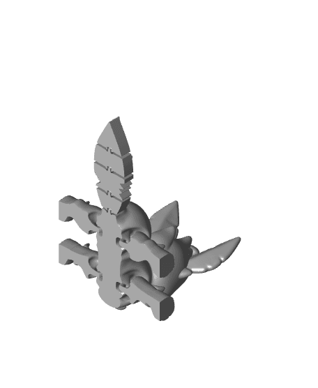 Flexi Leafeon (Easy Print No Supports) 3d model