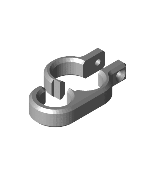 Ring with Parallel-Oriented Hook for 1" PVC 3d model