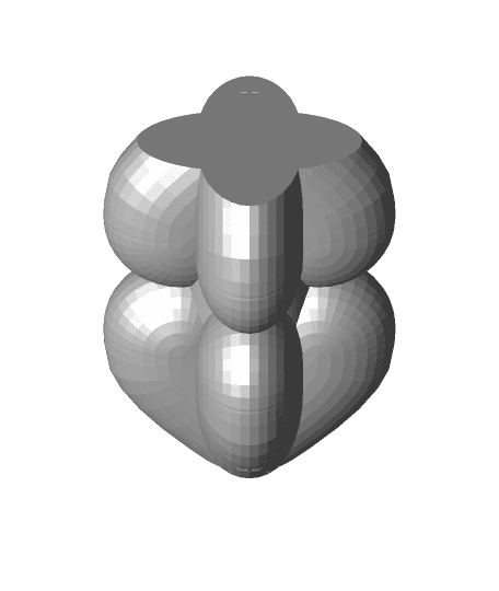 Stacked Heart Vase 3d model