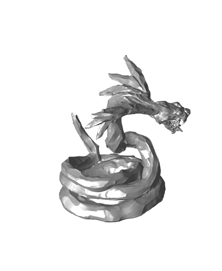 Icicle Snake - Elemental Familars - PRESUPPORTED - Illustrated and Stats - 32mm scale			 3d model