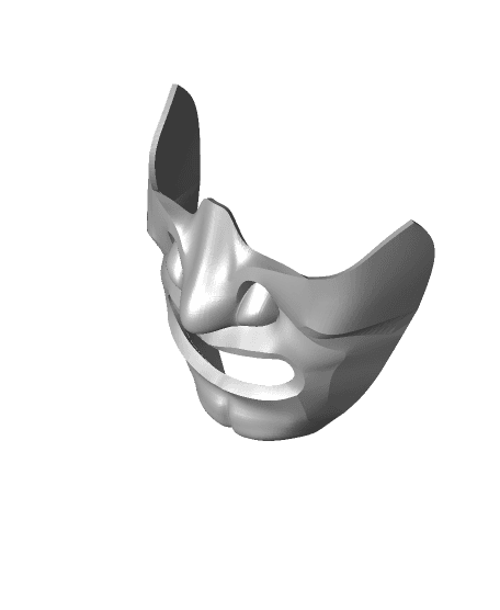 Samurai Half Mask (Mempo) 3d model