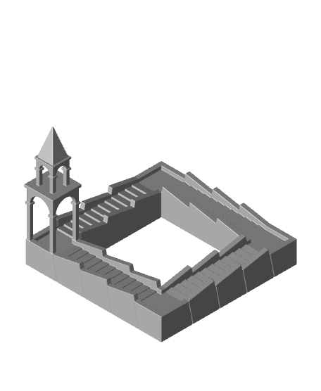 Escher Inspired 3D Staircase 3d model