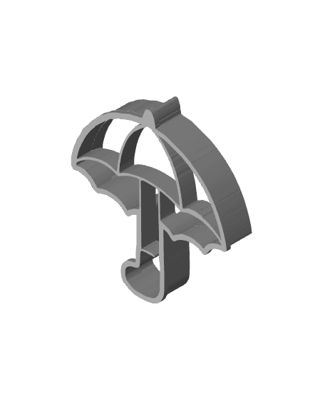 Umbrella Cookie Cutter, Biscuit Cutter 3d model