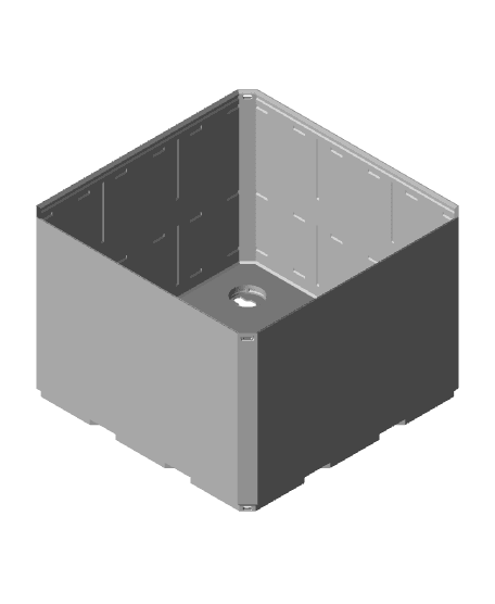3x3x2, Lock Hole Base, Multigrid Bin 3d model