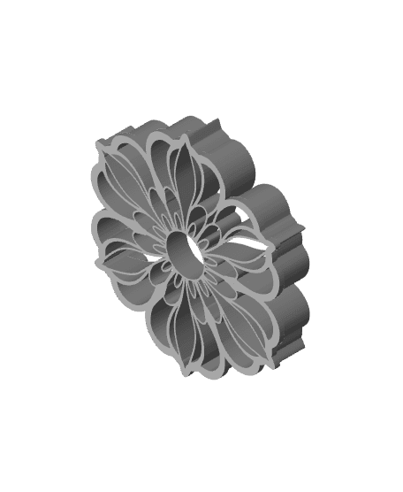 Mandala Cookie Cutter, Biscuit Cutter 3d model