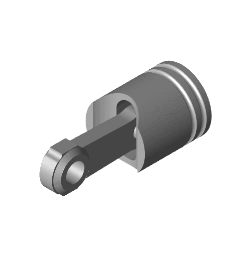 Piston Fidget Toy Keychain 3d model