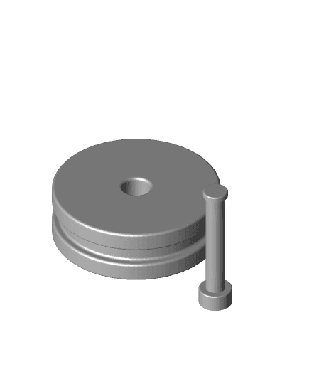 filament pulley wheel and pin 3d model