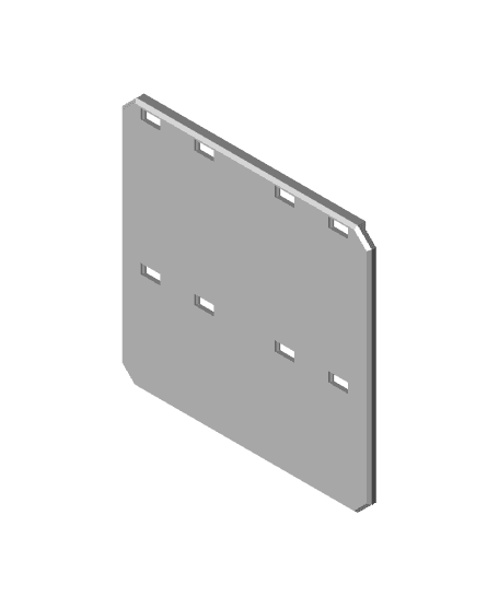 2x2H - Full Holes - Multibin Drawer Faceplate 3d model