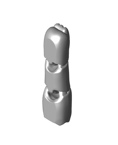 Zombie Finger with Bone and Bloody Back - Print in Place Articulating Flexy 3d model