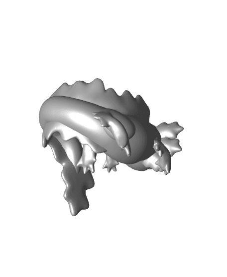 Axolotl Plant, Desk, or Dice Buddy 3d model