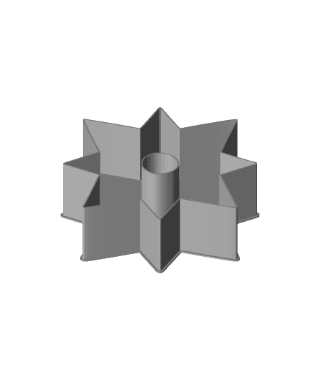 Shuriken 0061, nestable box (v2) 3d model