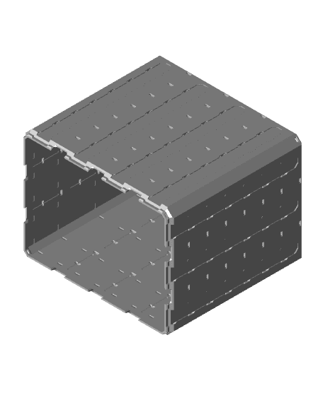 4x3x3·5 - Topped Multipoint Rail - Universal Click-In Multibin Shell Extension - Copy 3d model