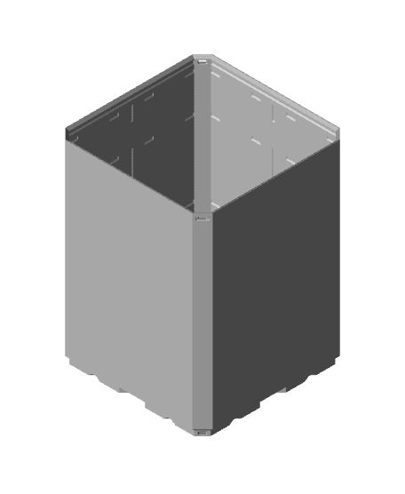 2x2x2.5 - Simple Walls - Multibin Shell 3d model