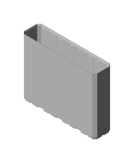 4x1x3 - Simple Walls - Multibin Shell 3d model