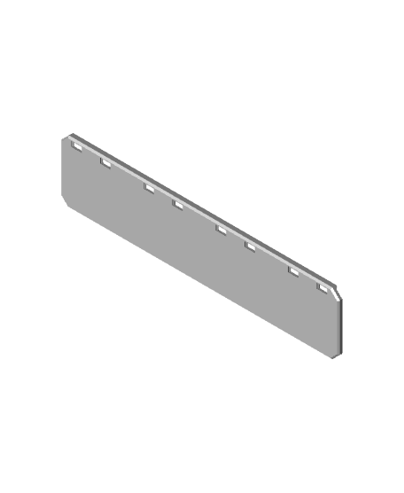 4x1H - Full Holes - Multibin Drawer Faceplate 3d model