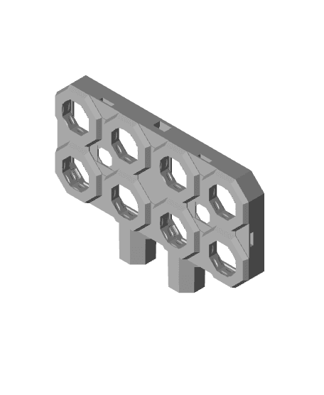 2x1 Multigrid Base Plate pushifit.stl 3d model