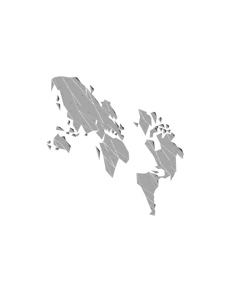 Geometric world map (resized version) 3d model