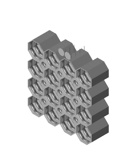 4x4 Multiboard Corner Tile - x4 Multi-Material Stack 3d model