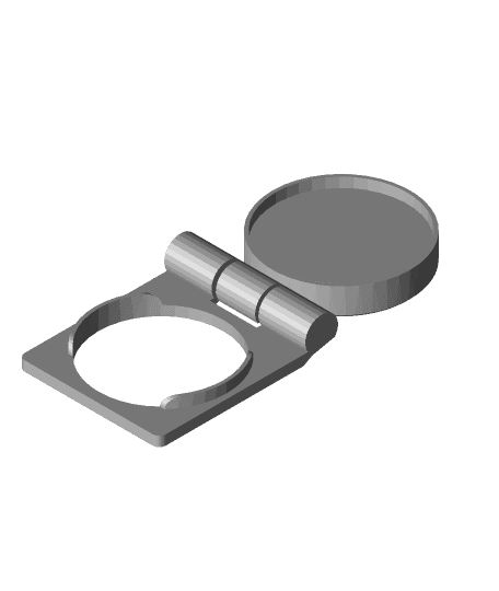 Hinged arming button cap - Attach to any button 3d model