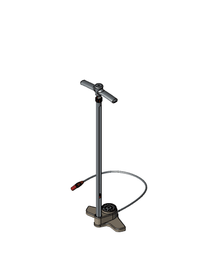 Bicycle pump assembly 3d model