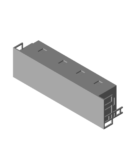 Z scale four-window caboose 3d model