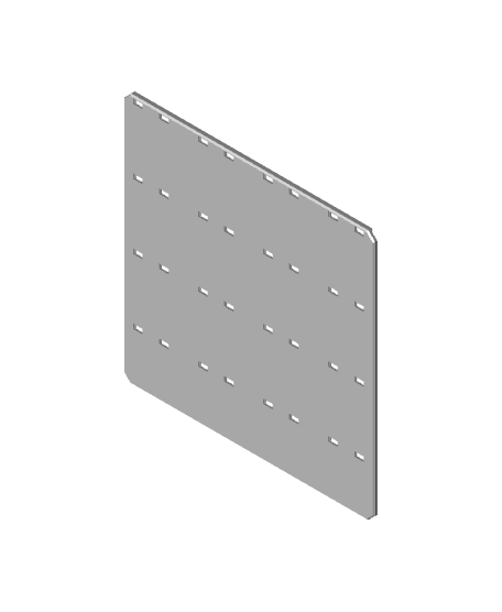 4x4H - Full Holes - Multibin Drawer Faceplate 3d model