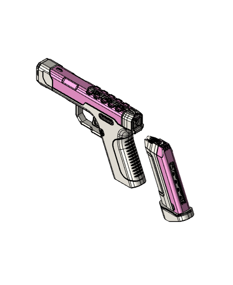 JP Defence Concept Rail Pistol - Source File 3d model