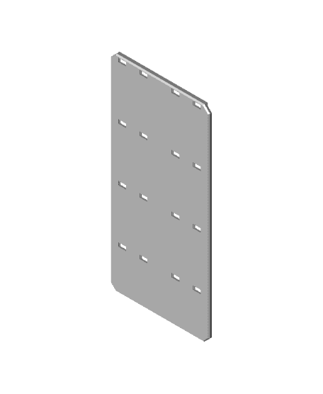 2x4H - Full Holes - Multibin Drawer Faceplate 3d model