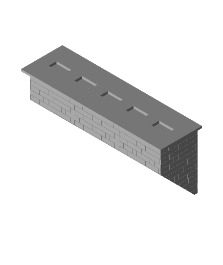 lego figure stand wall mount 3d model