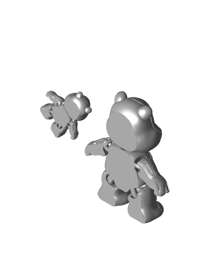 Skeleton Bear, Care Bear, Flexi, Flexible, Articulating  3d model