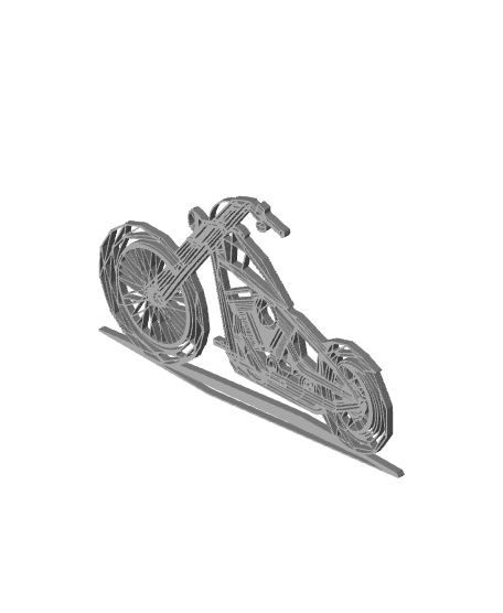 Geometric Chopper motorcycle - model 2 3d model