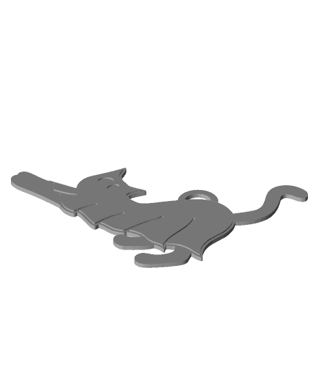 Cat Sheet Ghost 2 - Keyring - Single Extruder 3d model