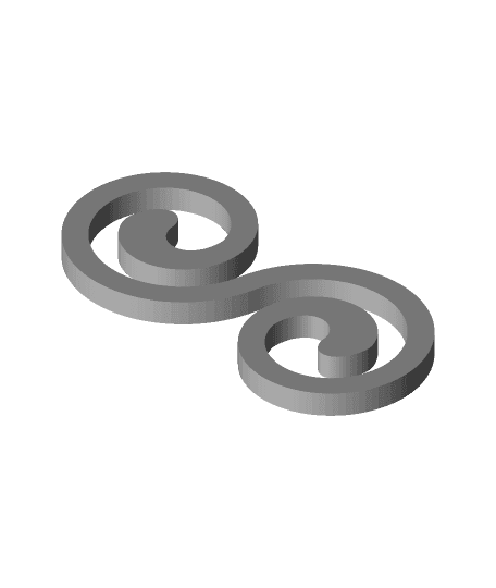 Interlocking Yin and Yang Hook 3d model