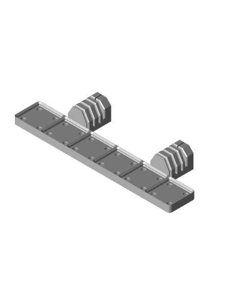 Weighted Gridfinity AMS Buildplate Holder 1x6 and 2x6 3d model
