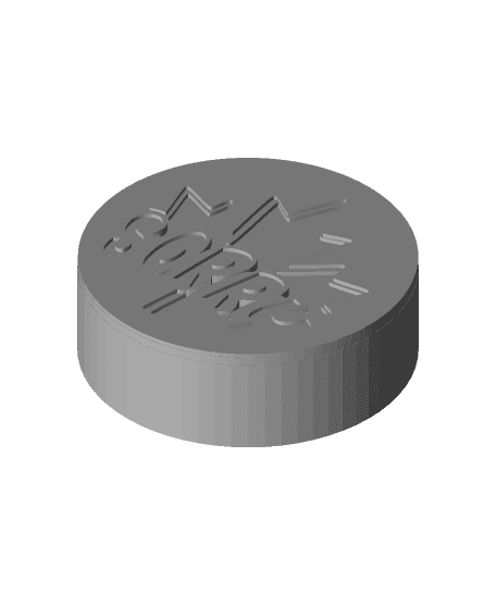 Hockey Puck "Sorry" Canadian Version 3d model