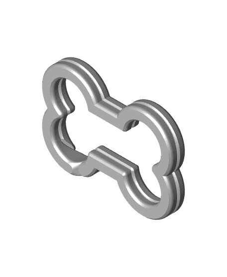 EZPZ Keyring Bone 1" // Keychain Ring 3d model