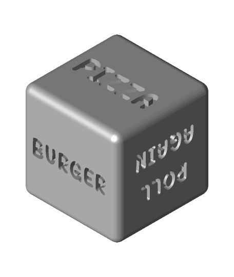 Calibration Cube + Dice "Fast food Order" 3d model