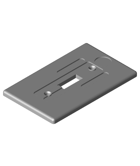 Wall Plate for Light Switch 3d model