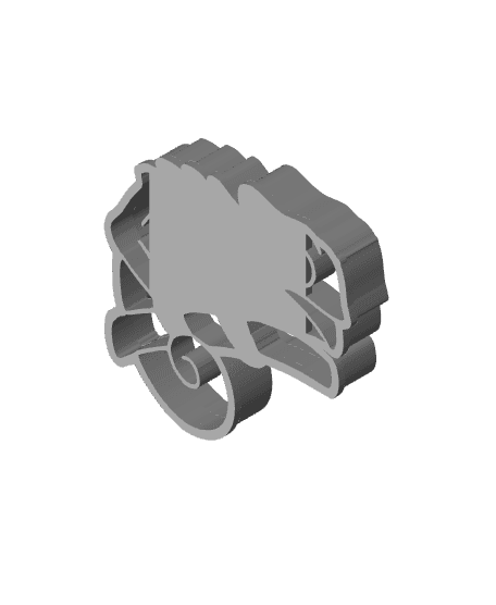 Chameleon Cookie Cutter, Biscuit Cutter 3d model