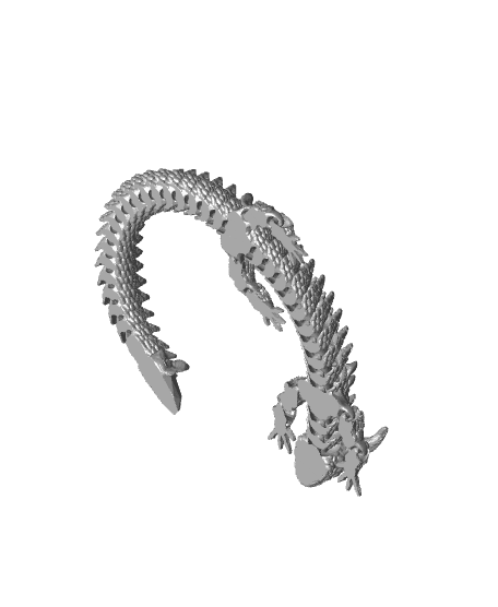 Diabolical Dragon Snake - Articluated - Print in Place - No Supports - Flexi 3d model