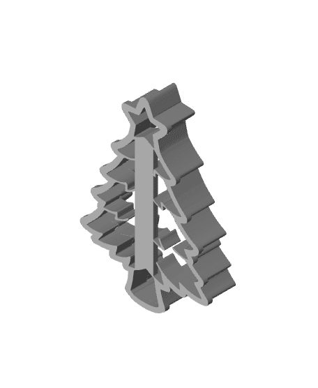 Christmas Tree Cookie Cutter, Biscuit Cutter 3d model