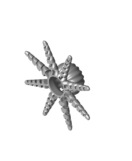 Cute Articulated Flexi Octopumpkin - for LED tealight! 3d model